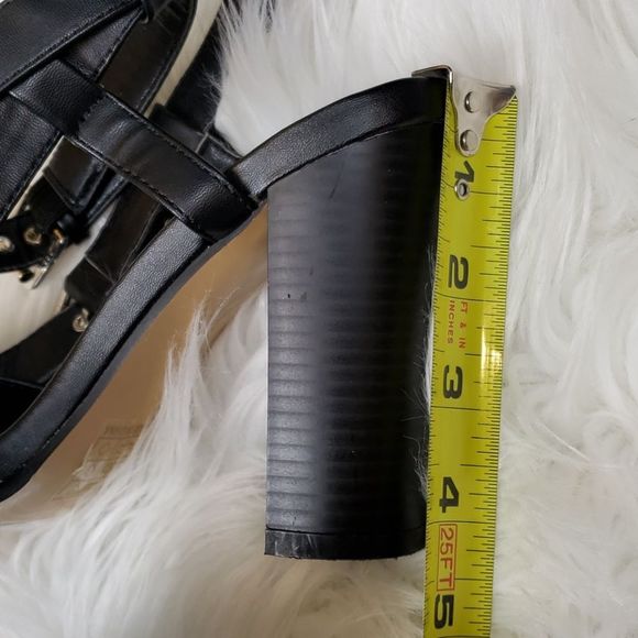 {Truffle Collection} EUC Black Silver Heels - Picture 6 of 8